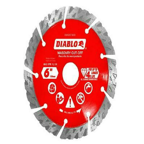Diamond Segmented Turbo Cut-Off Discs for Masonry Diablo 6 in